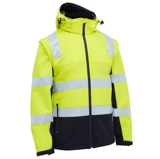 Bisley BJ6078T Taped Two Tone Hi Vis 3 In 1 Soft Shell Jacket