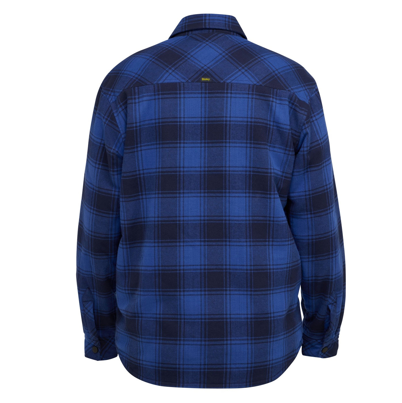 Blue plaid shirt on a white background