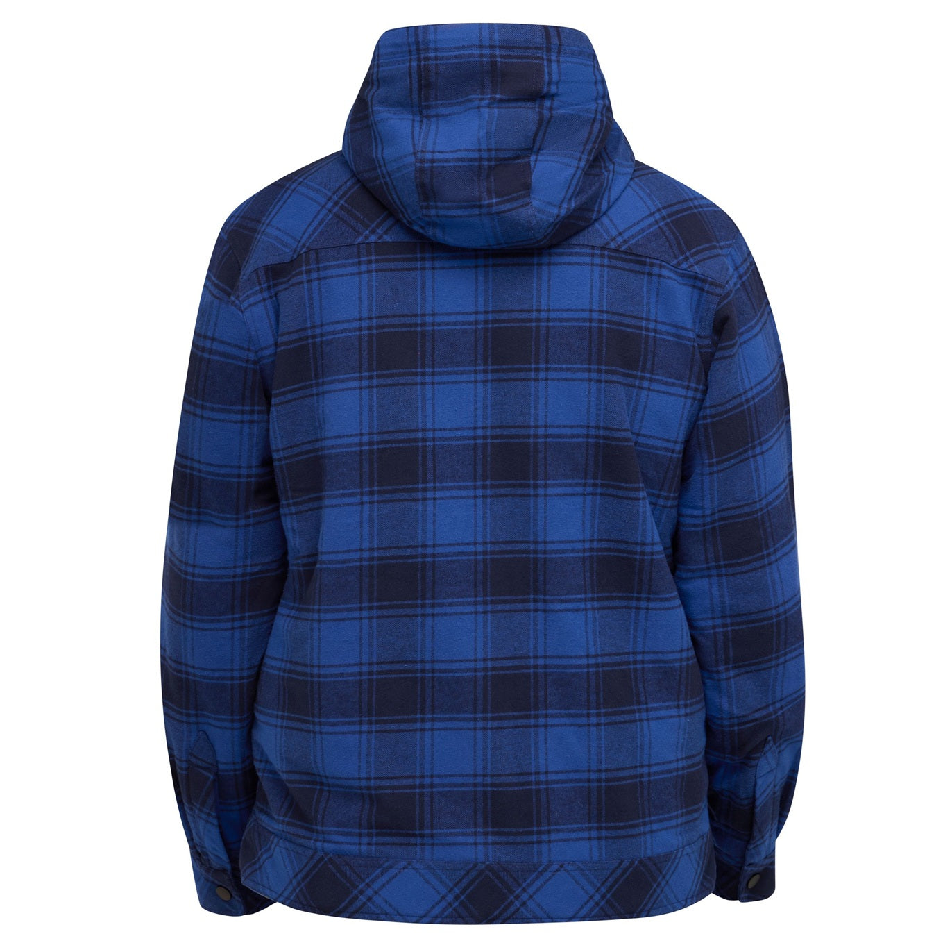 Blue plaid jacket on a white background