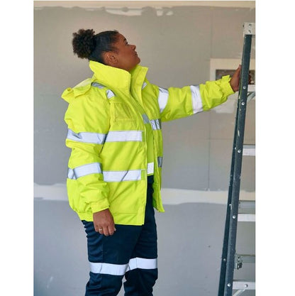 Bisley BJ6770T Taped HiVis Wet Weather Bomber Jacket