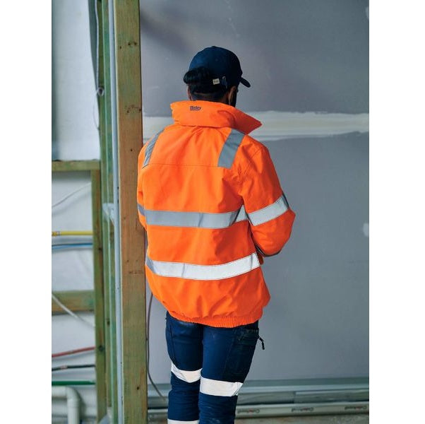 Bisley BJ6770T Taped HiVis Wet Weather Bomber Jacket