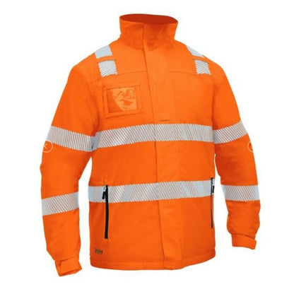 Bisley BJ6842T Taped Hi Vis Heated Jacket With Hood