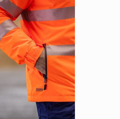 Bisley BJ6842T Taped Hi Vis Heated Jacket With Hood