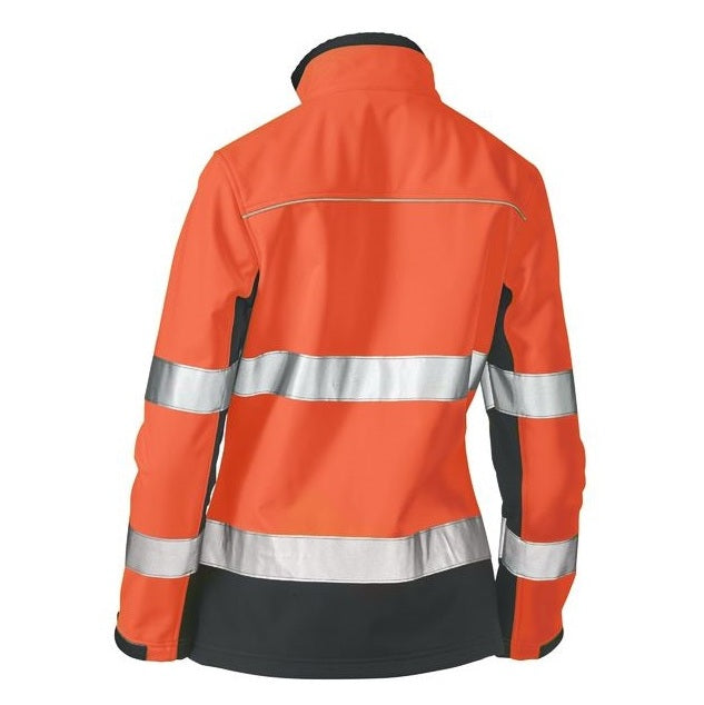 Bisley BJL6059T Womens Taped 2-Tone HiVis Soft Shell Jacket