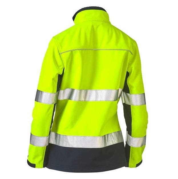 Bisley BJL6059T Womens Taped 2-Tone HiVis Soft Shell Jacket