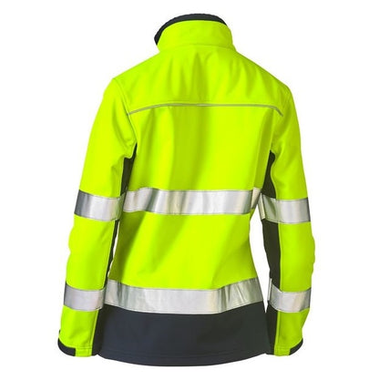 Bisley BJL6059T Womens Taped 2-Tone HiVis Soft Shell Jacket