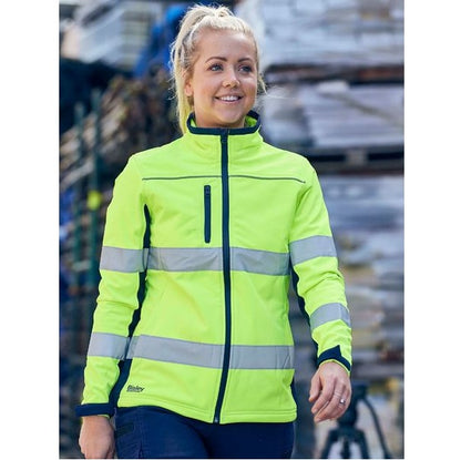Bisley BJL6059T Womens Taped 2-Tone HiVis Soft Shell Jacket