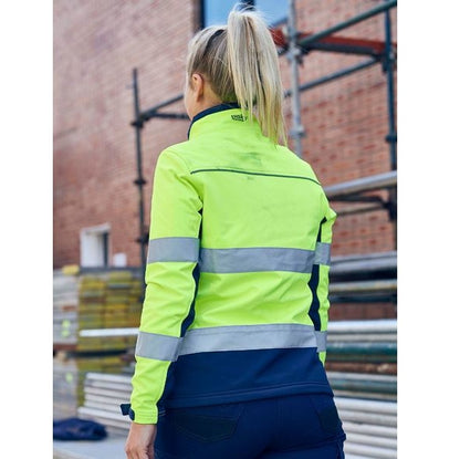 Bisley BJL6059T Womens Taped 2-Tone HiVis Soft Shell Jacket
