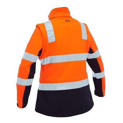 Bisley BJL6078T Womens Taped Two Tone HiVis 3 In 1 Soft Shell Jacket