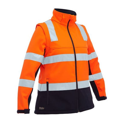 Bisley BJL6078T Womens Taped Two Tone HiVis 3 In 1 Soft Shell Jacket