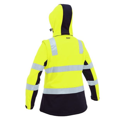 Bisley BJL6078T Womens Taped Two Tone HiVis 3 In 1 Soft Shell Jacket