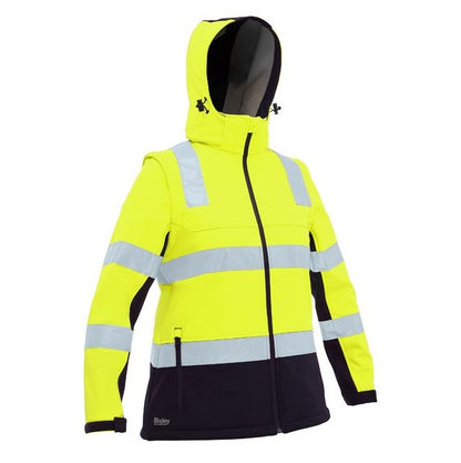 Bisley BJL6078T Womens Taped Two Tone HiVis 3 In 1 Soft Shell Jacket