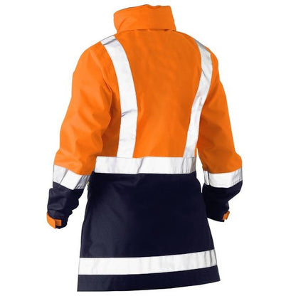 Bisley BJL6766T Womens Taped Hi Vis Recycled Rain Shell Jacket