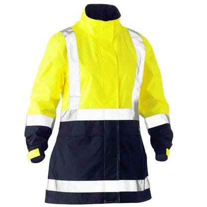 Bisley BJL6766T Womens Taped Hi Vis Recycled Rain Shell Jacket