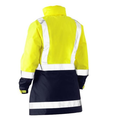 Bisley BJL6766T Womens Taped Hivis Recycled Rain Shell Jacket
