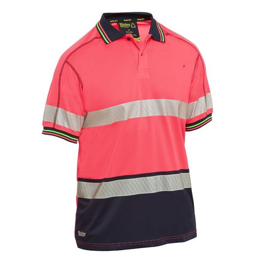Bisley BK1219T Taped 2-Tone HiVis Polyester Mesh Short Sleeve Polo Shirt