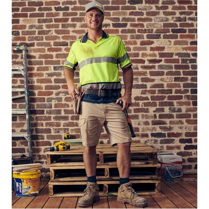 Bisley BK1219T Taped 2-Tone HiVis Polyester Mesh Short Sleeve Polo Shirt