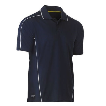 Bisley BK1425 Men's Cool Mesh Polo With Reflective Piping Navy