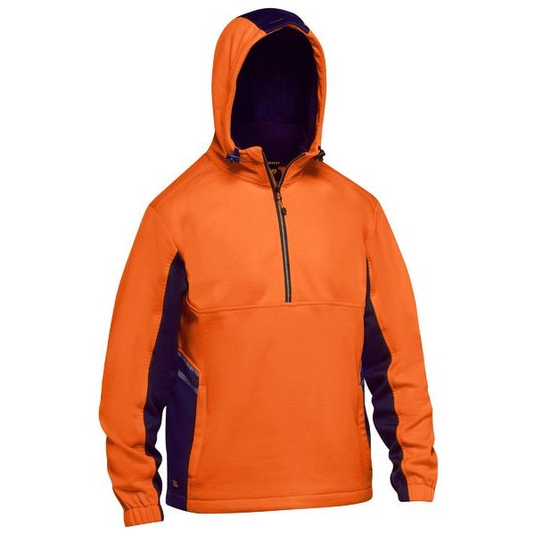 Bisley BK6571 Hi Vis Liquid Replellent Fleece Hoodie