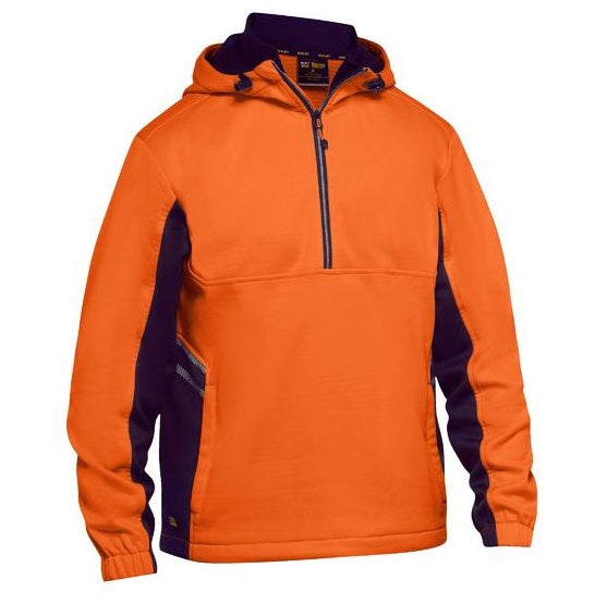 Bisley BK6571 Hi Vis Liquid Replellent Fleece Hoodie
