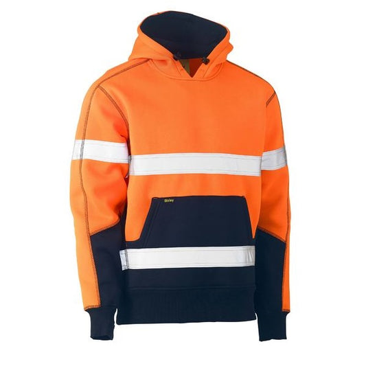 Bisley BK6619T Taped HiVis Two Tone Fleece Pullover Hoodie