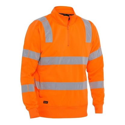 Bisley BK6814T Taped HiVis 1/4 Zip Pullover