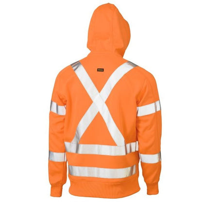 Bisley BK6819XT X Taped HiVis Zip Front Fleece Rail Hoodie