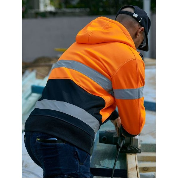 Bisley BK6988T Taped HiVis Fleece Hoodie With Sherpa Lining