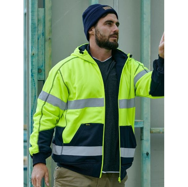 Bisley BK6988T Taped HiVis Fleece Hoodie With Sherpa Lining