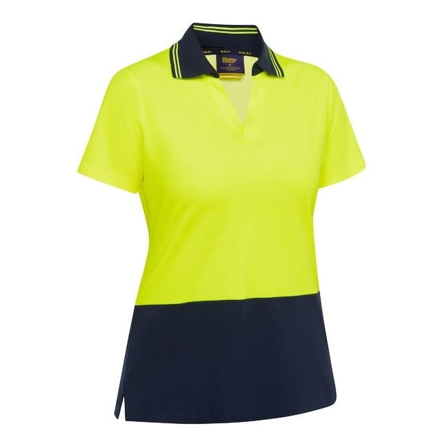 Bisley BKL1234 Womens HiVis V-Neck Polo