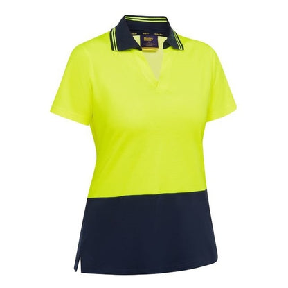 Bisley BKL1234 Womens HiVis V-Neck Polo