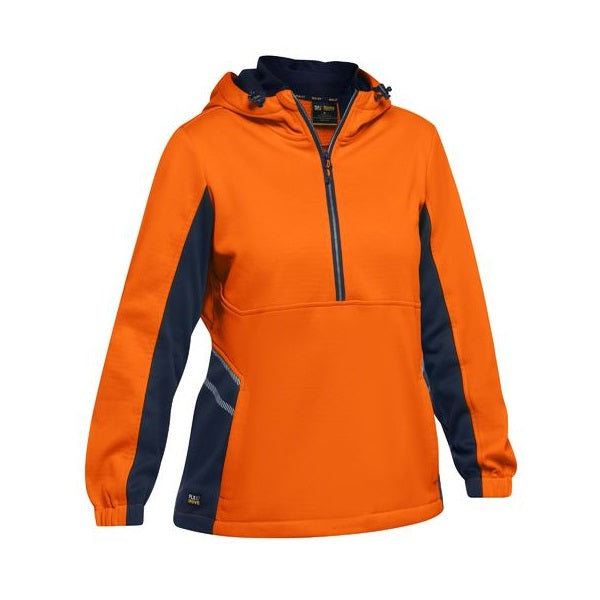 Bisley BKL6571 Women's Hi Vis Liquid Replellent Fleece Hoodie