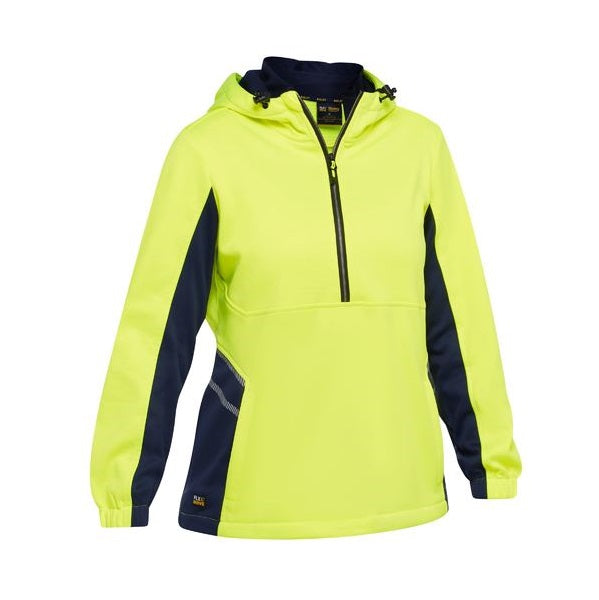 Bisley BKL6571 Women's Hi Vis Liquid Replellent Fleece Hoodie
