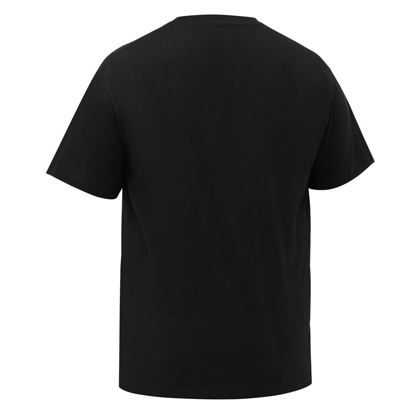 Black t-shirt on a white background