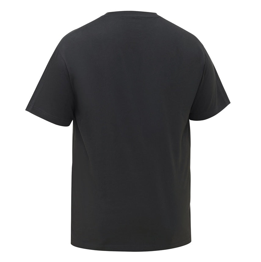 Black t-shirt on a white background