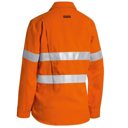 Bisley BL8097T Womens Tencate Tecasafe® Plus 580 Taped HiVis Lightweight FR Vented L/S Shirt