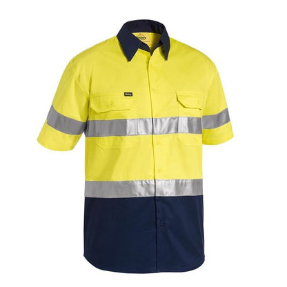 Bisley BS1896 Two Tone HiVis Taped S/S Shirt