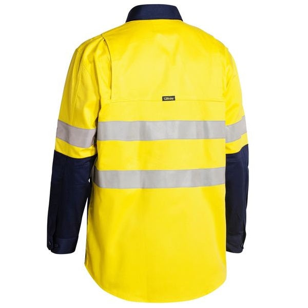 Bisley BS6448T 3M Taped Two Tone HiVis Mens Industrial Cool Vented Shirt
