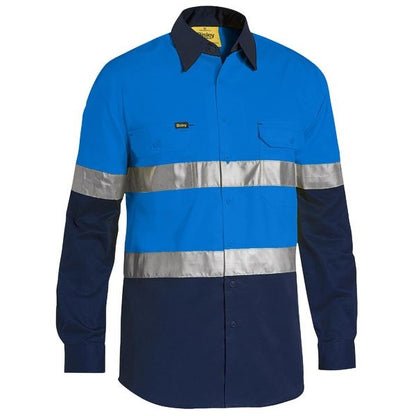 Bisley BS6696T Mens Taped Cool Long Sleeve HiVis Shirt