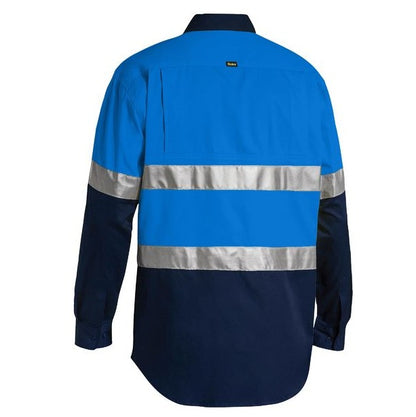 Bisley BS6696T Mens Taped Cool Long Sleeve HiVis Shirt