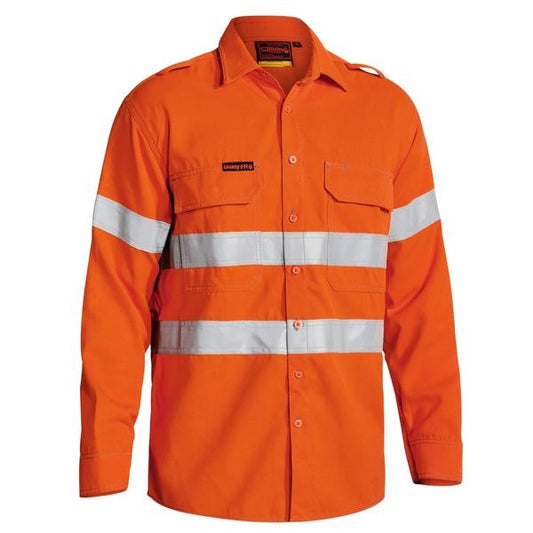 Bisley BS8081T Tencate Tecasafe® Plus 700 Taped Hi Vis FR Vented Long Sleeve Shirt