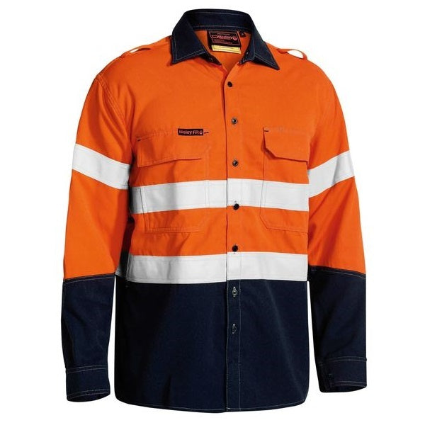 Bisley BS8082T Tencate Tecasafe® Plus 700 Taped Two Tone HiVis FR Vented L/S Shirt
