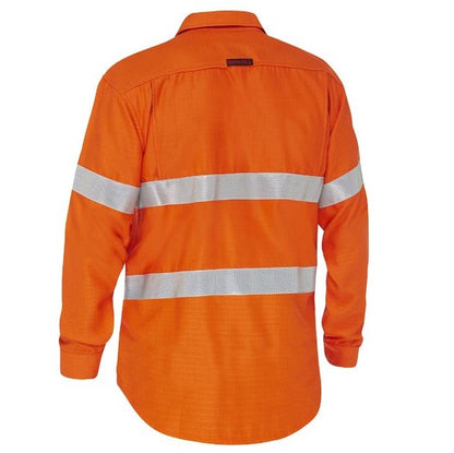 Bisley BS8339T Apex 160 Taped Hi Vis FR Ripstop Vented Shirt