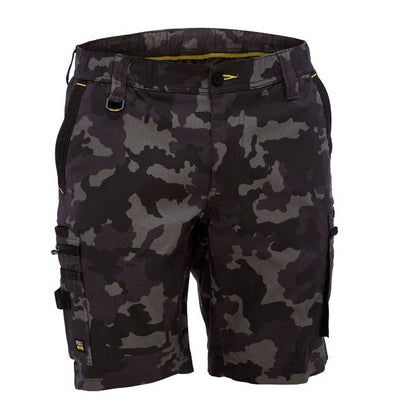 Bisley BSHC1337 Flex and Move Stretch Canvas Camo Cargo Short - Limited Edition