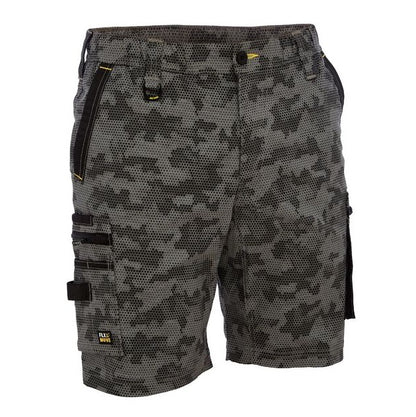 Bisley BSHC1337 Flex and Move Stretch Canvas Camo Cargo Short - Limited Edition