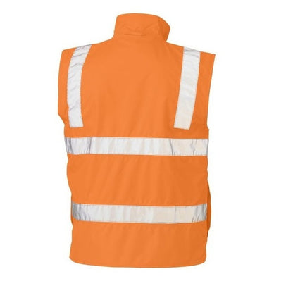 Bisley BV0364T Taped HiVis Rail Wet Weather Vest
