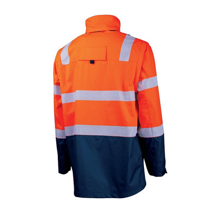 Bool BW2340T4 FR PPE3 Hi-Vis Parka With Zip-Off Sleeves And Segmented FR Tape