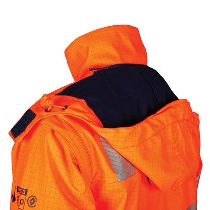 Bool BW2340T4 FR PPE3 Hi-Vis Parka With Zip-Off Sleeves And Segmented FR Tape