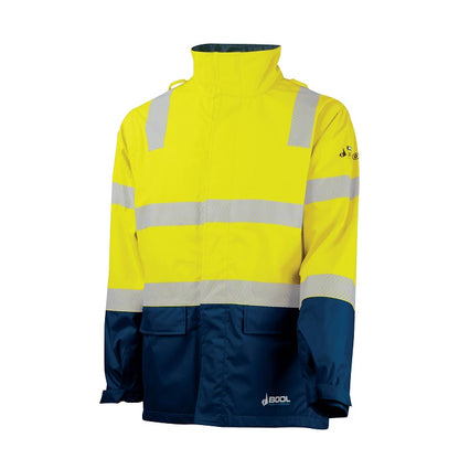 Bool BW2340T4 FR PPE3 Hi-Vis Parka With Zip-Off Sleeves And Segmented FR Tape
