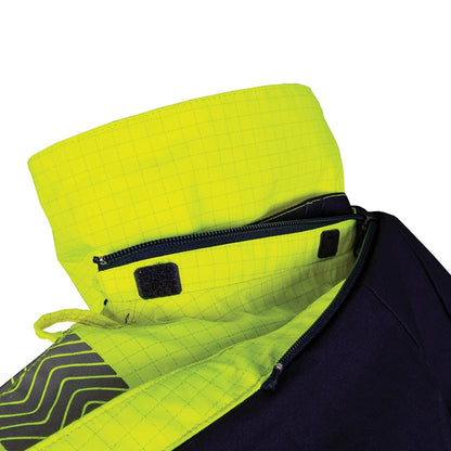 Bool BW2340T4 FR PPE3 Hi-Vis Parka With Zip-Off Sleeves And Segmented FR Tape
